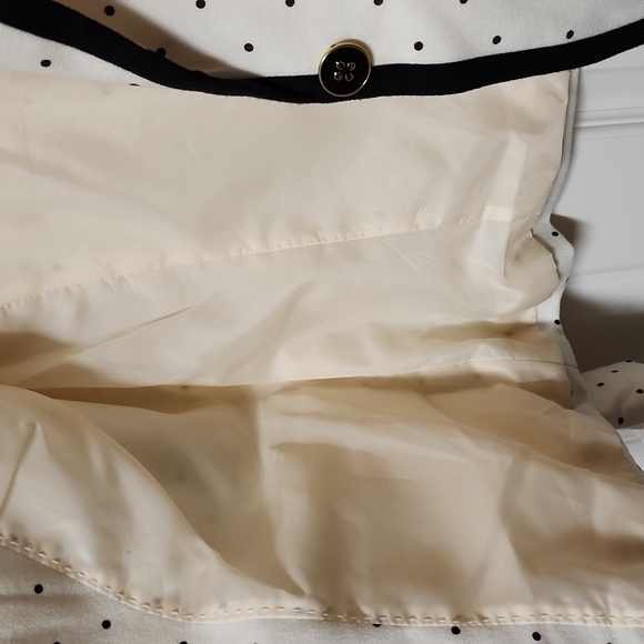 Merona Black & Cream Polka Dot Suit Jacket Blazer Women's 16 EUC - Picture 7 of 10